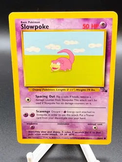 SLOWPOKE Fossil 55/62 Unlimited WOTC Pokemon Card TCG LP-NM Vintage - Image 1