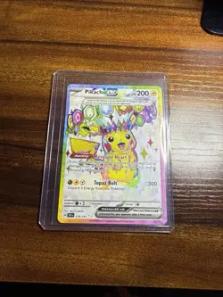 Pikachu EX Ultra Rare Card 219/191 Surging Sparks, Near Mint Condition - Image 2