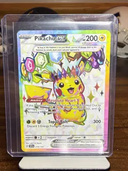 Pikachu EX Ultra Rare Card 219/191 Surging Sparks, Near Mint Condition - Image 3