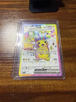 Pikachu EX Ultra Rare Card 219/191 Surging Sparks, Near Mint Condition - Image 4