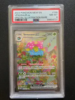 Venusaur ex 198/165 PSA 8 Pokemon Card S&V MEW 151 Set Illustration Rare - Image 1
