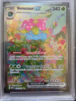 Venusaur ex 198/165 PSA 8 Pokemon Card S&V MEW 151 Set Illustration Rare - Image 4
