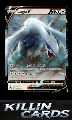 Lugia V 138/195 Pokemon Ultra Rare SWSH12: Silver Tempest Card NM - Image 1