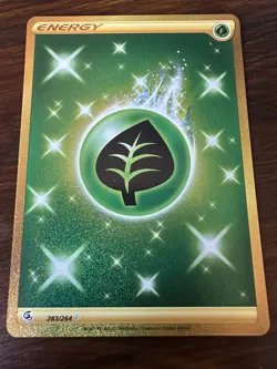 Grass Energy 283/264 Fusion Strike Holo Card Secret Rare Pokemon TCG NM - Image 1