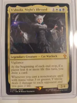 Y'shtola, Night's Blessed NM Foil Commander: FINAL FANTASY MTG 0007 Cat Warlock - Image 1