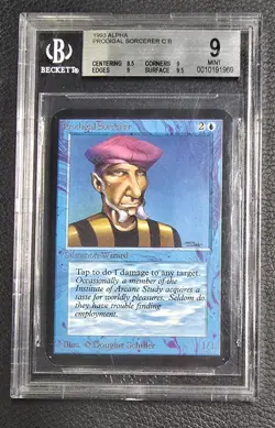 Prodigal Sorcerer Limited Alpha Edition Regular BGS 9 Mint Graded MTG Magic Card - Image 1