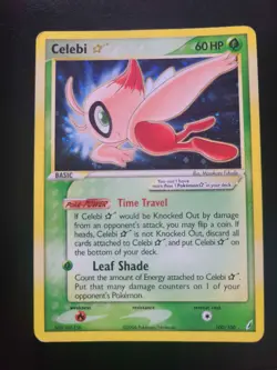 Celebi *Gold Star* 2006 100/100 Crystal Guardians Pokemon Card Ungraded - Image 3
