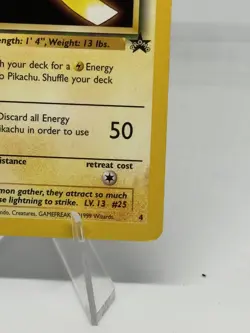 Pikachu #4 1999 WB Black Star Promo Pokemon the First Movie Pokemon TCG - Image 4