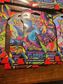 ##Pokemon TCG PHANTASMAL FLAMES Sleeved Booster Packs New Sealed Lot of 12 Packs - Image 2