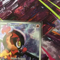 2025 Pokemon Phantasmal Flames Charcadet 022 Pokemon Center Promo ETB Stamped - Image 3