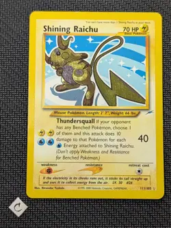 Shining Raichu 111/105 - Neo Destiny Unlimited Holo Rare Pokemon TCG LP - Image 1