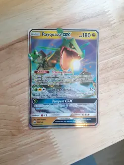 Pokemon TCG Rayquaza GX Card Sun & Moon Celestial Storm 109/168 NM - Image 1