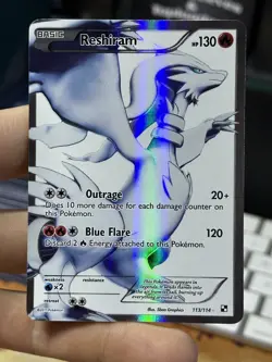 #2 Reshiram 113/114 Black & White 2011 Full Art Holo Pokemon Card TCG - Image 3