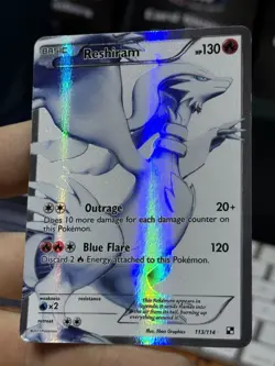 #2 Reshiram 113/114 Black & White 2011 Full Art Holo Pokemon Card TCG - Image 5