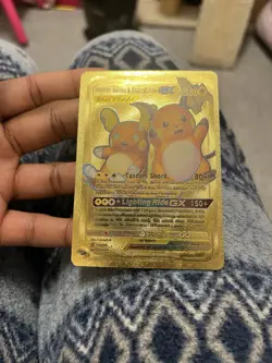 Pokemon TCG Raichu & Alolan Raichu GX Tag Team Full Art HP - Image 2