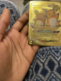 Pokemon TCG Raichu & Alolan Raichu GX Tag Team Full Art HP - Image 3