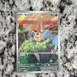 Pokemon Victini 208 SV Scarlet & Violet Promo Full Art Holo 80 HP Fire Amelicart - Image 1