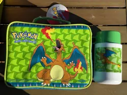 1999 Vintage Charizard Pokemon Thermos Lunchbox By Nintendo; NEW! Very Rare! - Image 1
