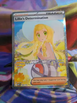 Pokemon TCG Lillie’s Determination 184/132 Secret Rare Mega Evolution NM - Image 1