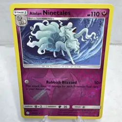 Pokemon Sun Moon Cosmic Eclipse Alolan Ninetales 145/236 Rare Reverse Holo NM - Image 1