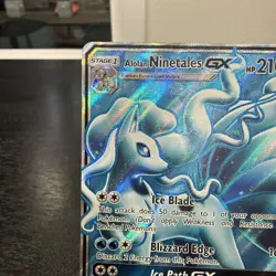 Pokemon - Alolan Ninetales GX (Full Art) 132/145 Sm-Guardians Rising Holo (2017) - Image 2