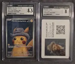 Pikachu with Grey Felt Hat Van Gogh Promo SVP 085 Pokemon NM CGC 8.5 8.0 Insert - Image 1
