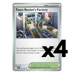 4x Team Rocket's Factory - 173/182 - SV10: Destined Rivals Pokemon Playset x4 - Image 1