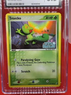 Pokemon Treecko 67/100 EX Crystal Guardian Reverse Holo Stamped CGC 8.5 MINT+ - Image 2