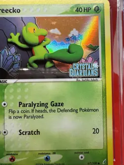 Pokemon Treecko 67/100 EX Crystal Guardian Reverse Holo Stamped CGC 8.5 MINT+ - Image 3