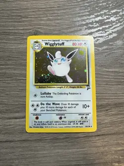Pokemon TCG Wigglytuff 19/130 Base Set 2 Holo Rare Vintage WOTC NM-LP - Image 1