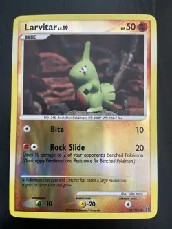 Pokemon TCG Larvitar Reverse Holo Diamond & Pearl Stormfront 63/100 - Image 1