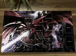 YGO Playmat Slifer the Sky Dragon CCG TCG Mat Trading Card Game Mat & Zone - Image 1