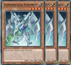 yugioh 3x Sternenstaub-Synchron L5DD-DEY09 COMMON 1AUFLAGE DEUTSCH - Image 1