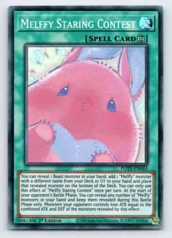 Melffy Staring Contest - POTE-EN063 - Super Rare - 1st Edition - Yugioh - Image 1