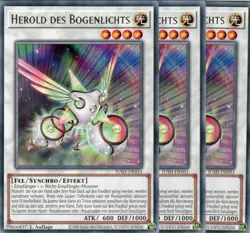 yugioh 3x Herold des Bogenlichts JUSH-DE051 RARE 1AUFLAGE DEUTSCH - Image 1