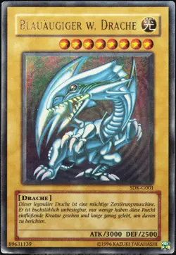 Yu-Gi-Oh! Blauaugiger W. Drache SDK-G001 Ultra Rare [LP] Starter Deck | DE 2002 - Image 1