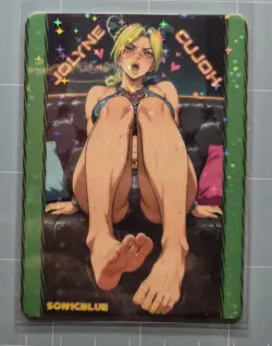 Jolyne Cujoh JoJo's Bizarre Adventure Custom Glow Waifu Card Feet Fan Art - Image 1