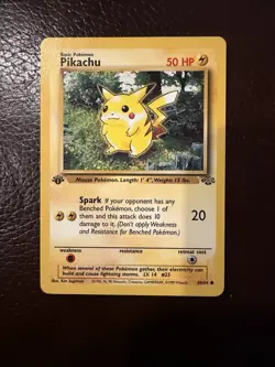 Pikachu 1st Edition Jungle 60/64 Vintage Pokemon Card - Image 1