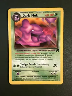 Pokemon TCG Dark Muk Team Rocket 41/82 Unlimited Uncommon Card WOTC Played LP - Image 1
