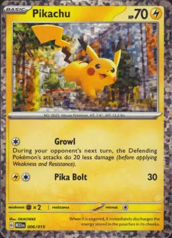 Pikachu 006/015 Promo McDonald's Promos 2023 Pokemon Card LP - Image 1