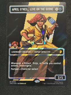 MTG Teenage Mutant Ninja Turtles APRIL O'NEIL LIVE ON THE SCENE 8-Bit Surge Foil - Image 1