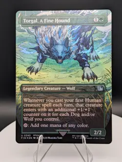 (4x) Torgal, A Fine Hound Borderless FOIL: Final Fantasy MTG (NM) - Image 1