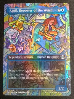 MTG TMNT - April, Reporter of the Weird - Foil Borderless - Image 1