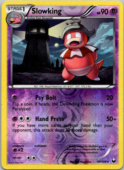 Slowking 49/108 B&W Dark Explorers Pokemon Card Reverse Holo Foil Rare LP - Image 1