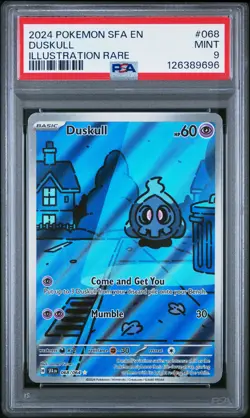 2024 Pokemon Sfa EN-Shrouded Fable Duskull Illustration Rare PSA 9 #068 - Image 1