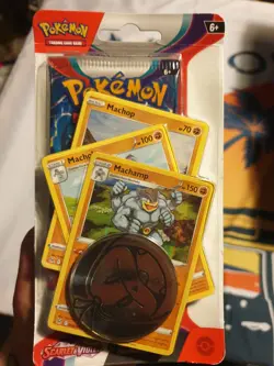 X3 Pokemon TCG Scarlet & Violet Premium Checklane Blister Gengar X2 Machamp X1 - Image 2