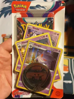 X3 Pokemon TCG Scarlet & Violet Premium Checklane Blister Gengar X2 Machamp X1 - Image 4
