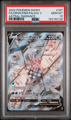 Pokemon TCG Origin Forme Palkia v Astral Radiance 2022 167 Psa 10 Gem Mint - Image 1