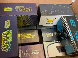 10x Pokemon RANDOM EMPTY Elite Trainer Box no accessories, some light damage - Image 1