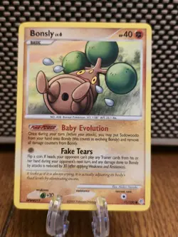 Bonsly 71/130 Diamond and Pearl Regular Card 2007 Pokemon TCG - Image 1